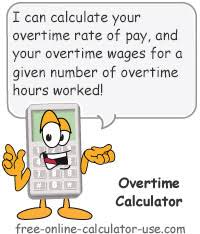 overtime calculator to calculate time and a half rate and more