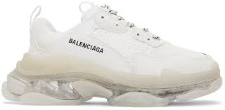Balenciaga: White Triple S Clear Sole Sneakers | SSENSE