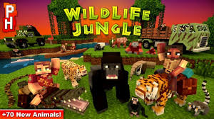 Exploring The Wildlife Jungle 70 New Mobs Marketplace Map By Pixelhead Minecraft Pe 1 11 Youtube