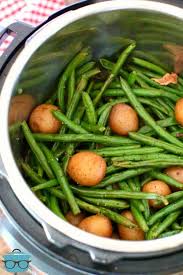 Served here with my ground beef mac and cheese and next day salad. Instant Pot Bacon Green Beans With Potatoes The Country Cook