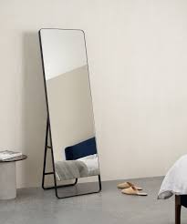 Add some functionality and style to your bathroom using this mirror with stand. Arles Freestanding Mirror 48 X 160cm Matt Black Made Com