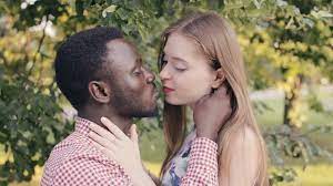 interracial couple is kissing. black afr... | Stock Video | Pond5