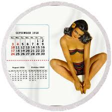 Vintage Pin-Up Art. Calendar Girl. 1950 #15 Jigsaw Puzzle