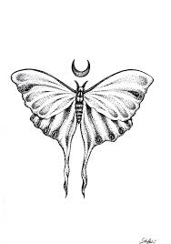 Black And White Butterfly Tattoo Meaning Moon Moth Tattoo Actias Luna Moon Moth Black Pen Black And White Tattoo Draw My Art Butterfly Tattoo Nature Tattoos Luna Moth Tattoo
