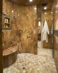 Is This A Walk Thru From Both Sides Shower Love The Tile On The Walls Notice The 2 Shower Heads Dream Shower Dream Bathrooms Amazing Showers