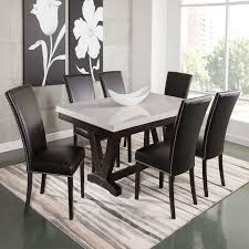 Fl500wt Finley Marble Dining Room Set