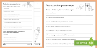 We did not find results for: Free Resource Hobbies Translation Worksheet French