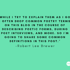 The number of lines appearing in one stanza varies from 2 to 8 and normally remains. 37 Common Poetry Terms Writer S Digest
