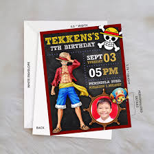 Manage rsvps, upload a photo. One Piece Anime Birthday Invitation Card Set Of 14 Personalised Invitation For Boys Lazada Ph