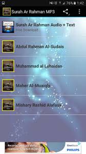 This app is an islamic application that lets muslims throughout the world attain enormous blessings of allah swt by reciting extraordinary you can download this app and listen to surat ar rahman from the quran. Surah Ar Rahman Mp3 1 2 Download For Android Apk Free