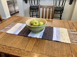 Saori Table Runner Table Runner Dresser Scarf Woven Runner Etsy In 2020 Coffee Table Runner Table Runners Runner