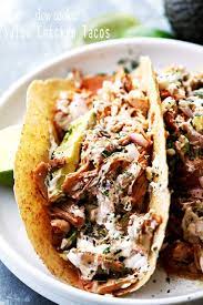 Shred chicken into large pieces; Slow Cooker Salsa Chicken Tacos Easy Chicken Crock Pot Recipe