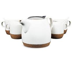 Tea Branch Hailey Ceramic Tea Set For 4 Modern Teapot Tea Sets Modern Modern Tea Pot Tea Pots
