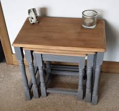 The tops are covered in a rose gold patterned paper with glass inlays for extra protection. Fabulous Upcycled Furniture Beautiful Upcycled Furniture