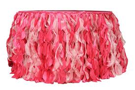 Curly Willow 14ft Table Skirt Fuchsia Table Skirt Curly Willow Luxury Linen
