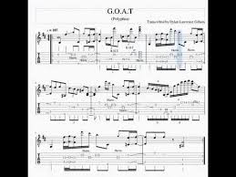 Guitar tabs for goat by polyphia. Polyphia G O A T Intro Riff Tablature And Sheet Music Notation Youtube