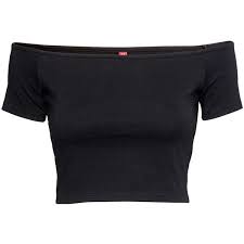 H M Off The Shoulder Top Black Short Sleeve Shirt Tops Black Off Shoulder Top