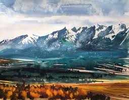 Tatra Mountains Watercolor 30x40cm Art Watercolor Images Watercolor Mountains Tatra Mountains