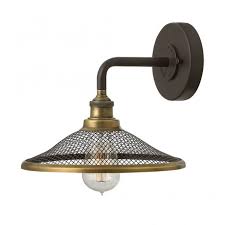 We have a vast selection of vintage exterior lighting fixtures that adhere to any design theme, home color scheme, and personal taste. Vintage Industrial Style Wall Light In Dark Bronze With Mesh Shade