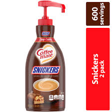 9, and they'll be available at other retailers as well. Coffee Mate Snickers Liquid Coffee Creamer Pump Bottles 50 7 Oz 2 Count Walmart Com Walmart Com
