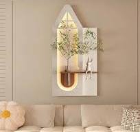 Unbranded 23.62 in. x 47.24 in. Brown+Gray Wall Decal, 3-Color LED  Sandstone Wall Decor, 3D Art Sculpture, 3D Wall Art Painting W2700P313032Q