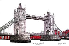 Connect towers with a walkway. Tower Bridge London Drawing By Frederic Kohli