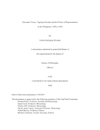 Dissonant Voices: Tagalog Zarzuela and the Politics of Representation in  the Philippines, 1902 to 1942 By Isidora Kabigting Mir