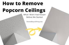 Popcorn ceilings — a style trend that originated in the '60s — are nothing more than texture added to drywall and plaster ceilings, which was considered a great way to add visual and textural interest. How To Remove Popcorn Ceilings What To Know Before You Start