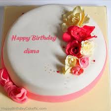 You can write name on birthday cakes images, happy birthday cake with name editor, personalized birthday cake with names to send happy birthday wishes for friends, family members & loved ones via birthdaycake24.com. Roses Happy Birthday Cake For Diana