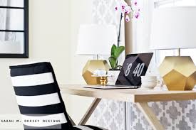 A geometric lamp is a cool way to make a statement in any space, from a dining room to a home office. Diy Gold Geometric Lamp Tutorial Dorsey Designs