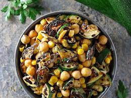 Caramelized onions are something i don't make very often because they take forever, but they really are worth it if you've got if you go to stir the onions and they're sticking badly and the bottom of the pan is a dark brown or black, you've got your heat too high or you're not. Zucchini Chickpea And Caramelized Onion Salad