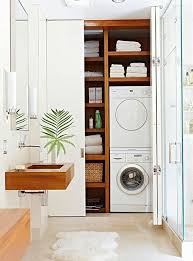 Cache Machine A Laver Avec Meuble Et Porte Accordeon Pour Deco De Salle De Bain Laundry In Bathroom Laundry Room Storage Solutions Laundry Room Inspiration