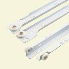 Prime Line Self Closing Design Fits Most Bottom Side Mounted Drawer Systems 15 3 4 Steel Tracks Plastic Wheels White 1 Pair R 7210 The Home Depot Drawer Slides Drawer Tracks Bottom Mount Drawer Slides
