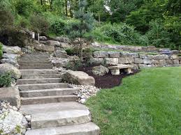 Stair railings are a necessary part of the architecture of your home if you have stairs. These Are Sandstone Steps Built Into The Hillside With A Couple Landings Client Needed Access To Upper P Front Porch Steps Backyard Upgrades Decks And Porches