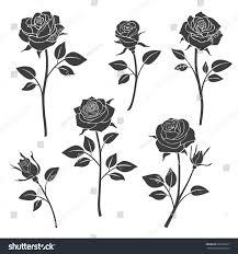 Rose Buds Vector Silhouettes Flowers Design Elements Monochrome Rose Tattoo Illustration Sponsored Rose Buds Flower Tattoo Drawings Flower Tattoo Designs