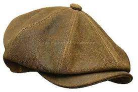 Distressed Leather Newsboy Gatsby Cap Brown Ivy Driving Golf Hat Cabbie L Xl Xxl Mens Accessories Fashion Mens Accessories Hats For Men