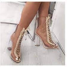 نقاء اقتراح حراري wild diva womens peep toe lace up clear lucite chunky  high heel ankle booties boot shoe - weddingvendorspodcast.com