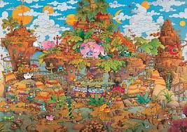 Departure hall 2000 piece jigsaw puzzle. Heye Cartoon Paradise Ryba Puzzles 2000 Piece 28 23 Picclick Uk Cool Art Projects Art Illustration Art