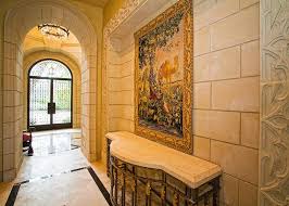 We Think The Overall Use Of Limestone In The Design Of This Hallway Creates An Overwhelming Look Of Elegance And Limestone Wall Interior Walls Wall Treatments