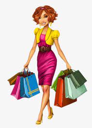 Cartoon Shopping Lady Bag Illustration Illustration Girl Cartoon Clip Art