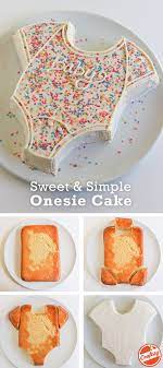 Learn How To Make A Simple Beginner Friendly Onesie Cake For Your Next Baby Shower Or Gender Reveal Party No Spec Baby Shower Cakes Onesie Cake Cupcake Cakes