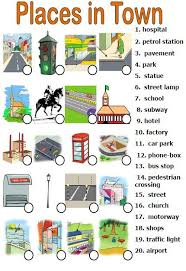 Places In Town Matching Activity English Activities For Kids English Activities Vocabulary Activities