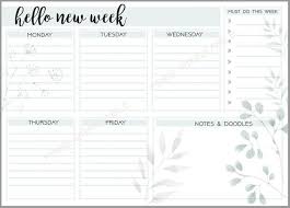 Free Pdf Printable Weekly Planner Weekly Planner Free Printable Weekly Planner Template Weekly Planner Printable