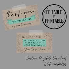 Listening to your experience with us helps us improve. Customizable Thank You Business Cards Small Business Cardstock