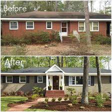 See more ideas about painted brick, painted brick exteriors, house exterior. House Before And After Pictures Exterior Before And After For The Home Pinterest Ranch House Exterior Painted Brick House Exterior Remodel