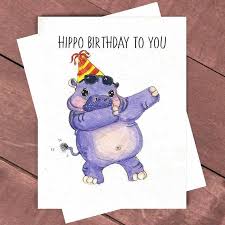 A shopping einkaufen gedichte geburtstag geburtstagssprüche. Hippo Dabbing Funny Birthday Card Hip Hip Hooray Etsy Karten Vater Kinder