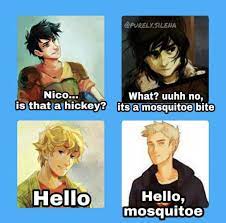 Maybe you would like to learn more about one of these? Solangelo Gethimtochaseyou Percy Jackson Books Percy Jackson Funny Percy Jackson Memes