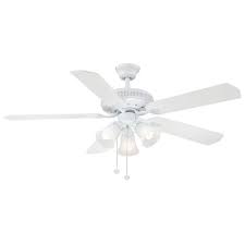 Hampton Bay Glendale 52 In White Ceiling Fan Ag524 Wh The Home Depot White Ceiling Fan Ceiling Fan With Light White Ceiling