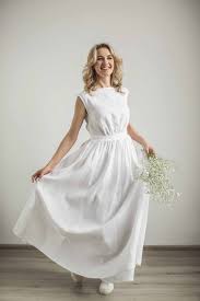 Wedding Dress Linen Dress Modest Wedding Dress Minimalist Wedding Dress Simple Wedding Dress Greek Dress Flowy Wedding Dress Hippie Modest Wedding Dresses Linen Wedding Dress Casual Wedding Dress
