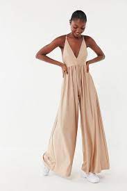 Uo Gia Plunging Shimmer Jumpsuit Urban Outfitters Fashion Fashion Outfits Jumpsuits For Women